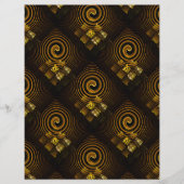 Gold Modern Boho Elegant Abstract Art Pattern #502 チラシ (正面)