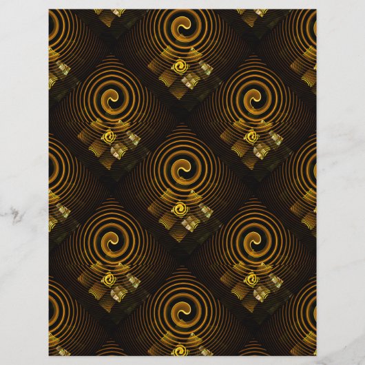Gold Modern Boho Elegant Abstract Art Pattern #502 チラシ (正面)