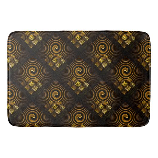 Gold Modern Boho Elegant Abstract Art Pattern #502 バスマット (正面)