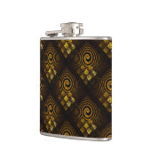 Gold Modern Boho Elegant Abstract Art Pattern #502 フラスク (左)