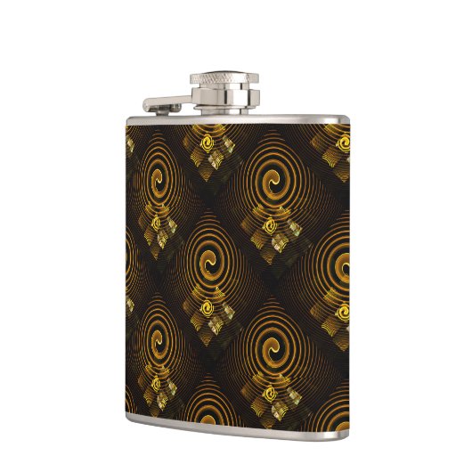 Gold Modern Boho Elegant Abstract Art Pattern #502 フラスク (左)