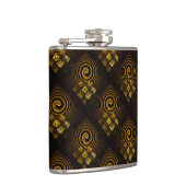 Gold Modern Boho Elegant Abstract Art Pattern #502 フラスク (右)