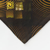 Gold Modern Boho Elegant Abstract Art Pattern #502 フリースブランケット (角)