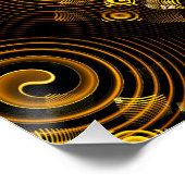 Gold Modern Boho Elegant Abstract Art Pattern #502 ポスター (コーナー)
