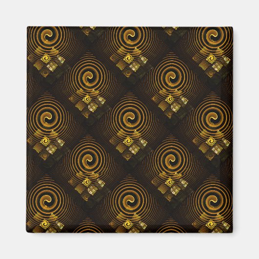 Gold Modern Boho Elegant Abstract Art Pattern #502 マグネット (正面)