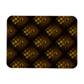 Gold Modern Boho Elegant Abstract Art Pattern #502 マグネット (横)
