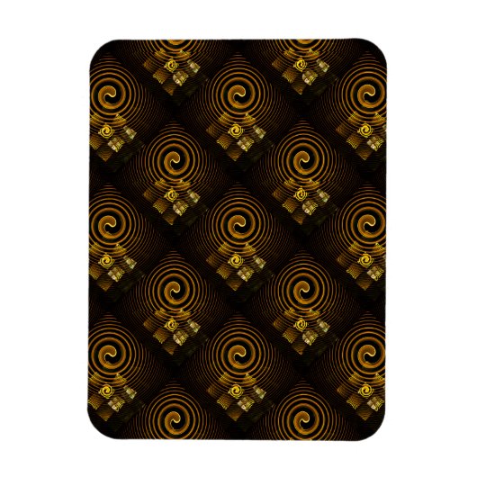Gold Modern Boho Elegant Abstract Art Pattern #502 マグネット (縦)