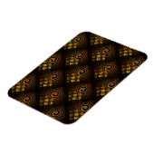 Gold Modern Boho Elegant Abstract Art Pattern #502 マグネット (左側)
