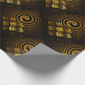Gold Modern Boho Elegant Abstract Art Pattern #502 ラッピングペーパー (角)