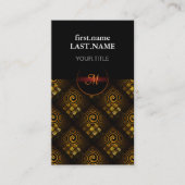 Gold Modern Boho Elegant Abstract Art Pattern #502 名刺 (正面)