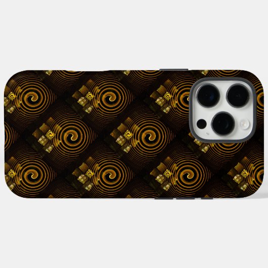 Gold Modern Boho Elegant Abstract Art Pattern #502 Case-Mate iPhoneケース (裏面 (横))