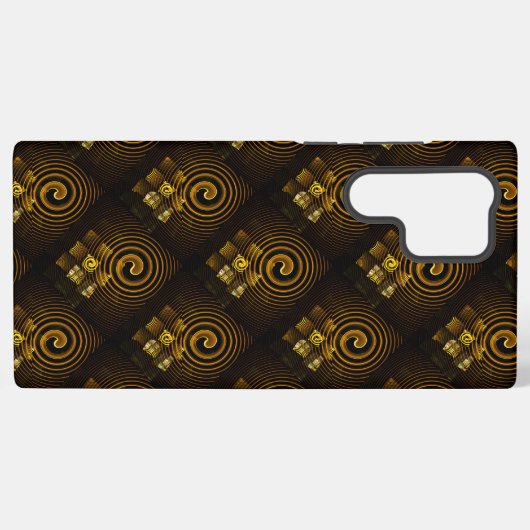 Gold Modern Boho Elegant Abstract Art Pattern #502 Samsung Galaxyケース (裏面横)