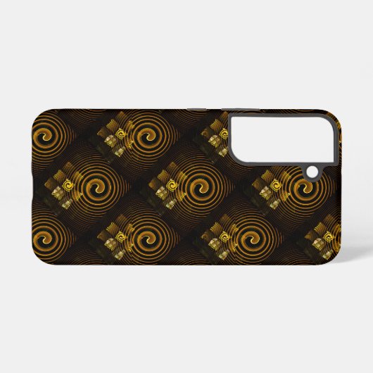 Gold Modern Boho Elegant Abstract Art Pattern #502 Samsung Galaxyケース (裏面横)