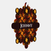 Gold Modern Boho Elegant Abstract Art Pattern #506 オーナメントカード (右)