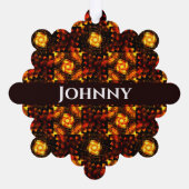 Gold Modern Boho Elegant Abstract Art Pattern #506 オーナメントカード (裏面)