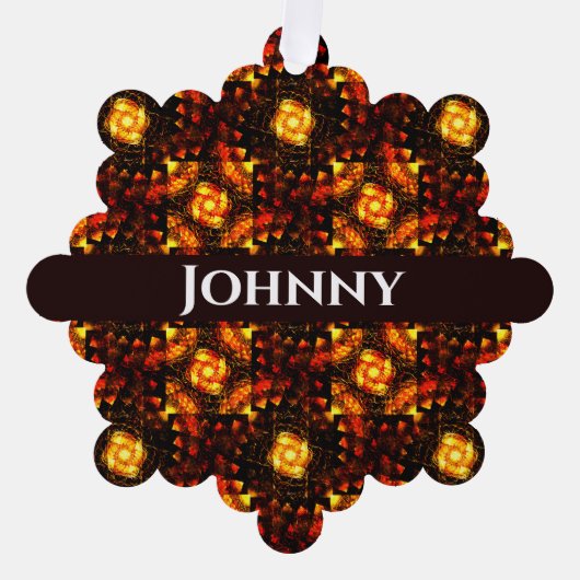 Gold Modern Boho Elegant Abstract Art Pattern #506 オーナメントカード (正面)