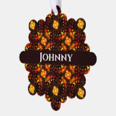 Gold Modern Boho Elegant Abstract Art Pattern #506 オーナメントカード (左)