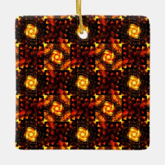 Gold Modern Boho Elegant Abstract Art Pattern #506 セラミックオーナメント (正面)