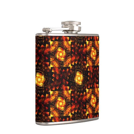 Gold Modern Boho Elegant Abstract Art Pattern #506 フラスク (右)
