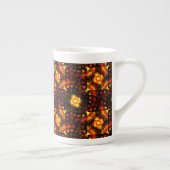 Gold Modern Boho Elegant Abstract Art Pattern #506 ボーンチャイナマグカップ (右)