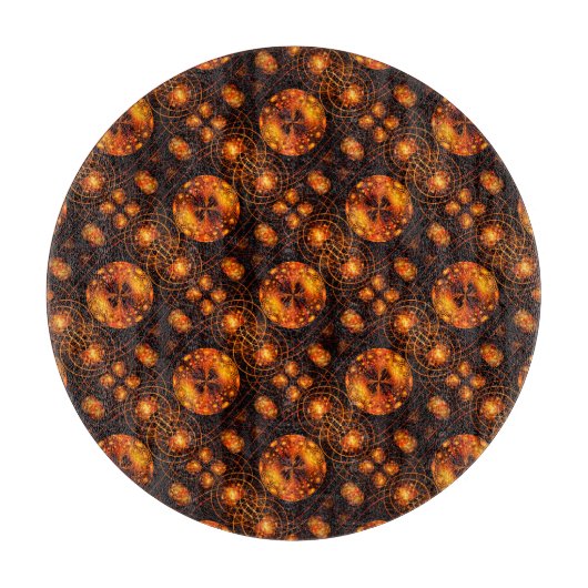 Gold Modern Boho Elegant Abstract Art Pattern #507 カッティングボード (正面)