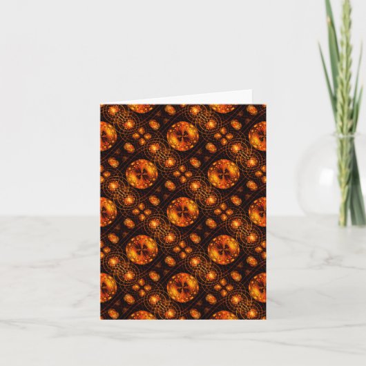 Gold Modern Boho Elegant Abstract Art Pattern #507 カード (正面)