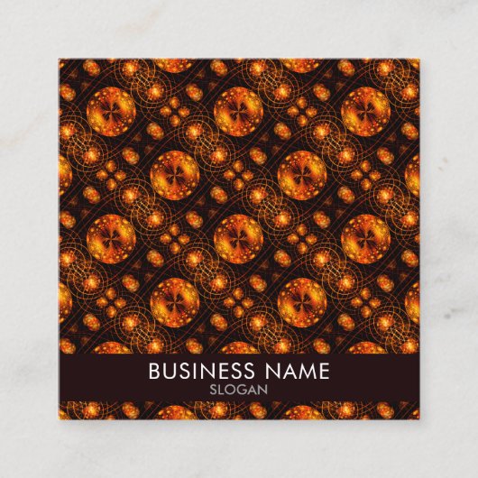 Gold Modern Boho Elegant Abstract Art Pattern #507 スクエア名刺 (正面)