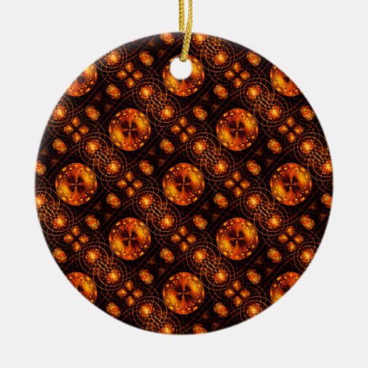 Gold Modern Boho Elegant Abstract Art Pattern #507 セラミックオーナメント (正面)