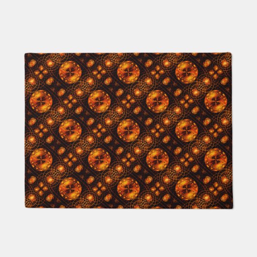 Gold Modern Boho Elegant Abstract Art Pattern #507 ドアマット (正面)