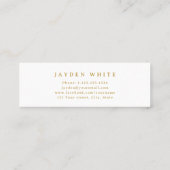 Gold Modern Calligraphy Simple Grad Name Card コーリングカード (裏面)