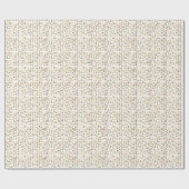 Gold Modern Christmas Tiny Trees Gift ラッピングペーパー (フラット)