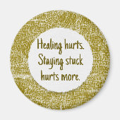 Gold Modern Fabric Texture Custom Phrase  マグネット (正面)