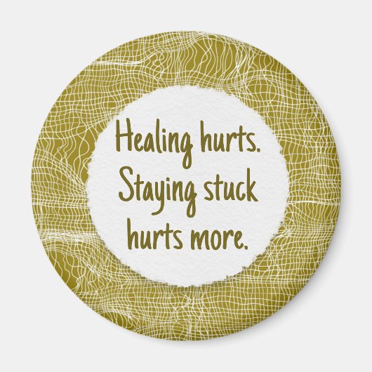 Gold Modern Fabric Texture Custom Phrase  マグネット (正面)