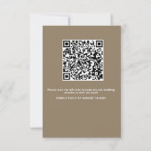 Gold Modern Minimalist Photo & QR Wedding RSVP サンキューカード (裏面)