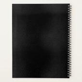 Gold Monogram Black Leather Look プランナー手帳 (裏面)