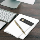 Gold Monogram Black Leather Look Elegant ポストイット