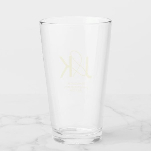Gold Monogram Glass Cup タンブラーグラス (裏面)