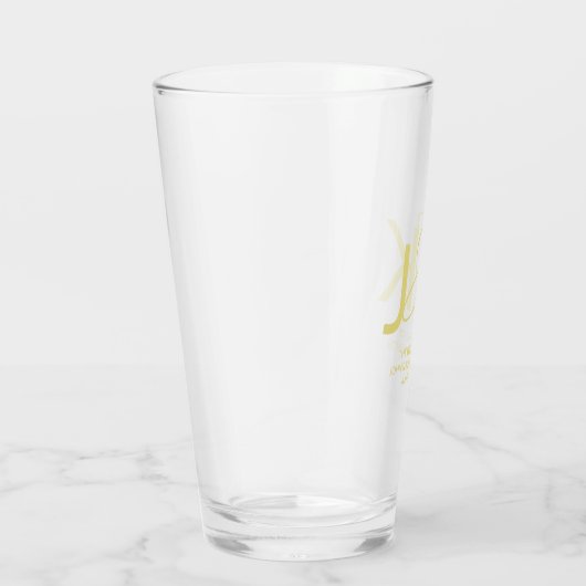 Gold Monogram Glass Cup タンブラーグラス (右)