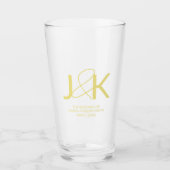 Gold Monogram Glass Cup タンブラーグラス (正面)