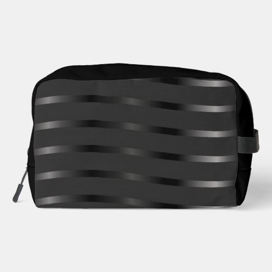 Gold Monogram Initial and Name On Black Gift ドップキット (裏面)