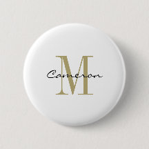 Gold Monogram Initial and Name Personalized