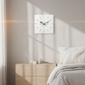 Gold Monogram Initials Square Wall Clock スクエア壁時計