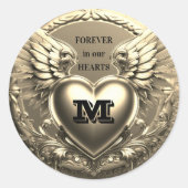 Gold Monogram Template  ラウンドシール (正面)