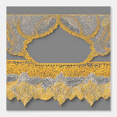 Gold Moroccan Arch Pattern – Luxe Gray AI art  壁紙 (正面)