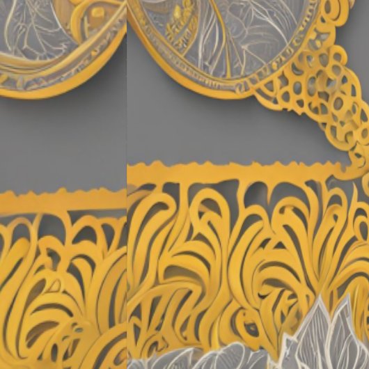 Gold Moroccan Arch Pattern – Luxe Gray AI art  壁紙 (縫い目)