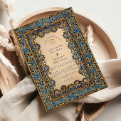 Gold Mosaic Islamic Wedding 招待状