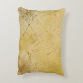 Gold Mustard Yellow Pattern, Modern, Luxury アクセントクッション (裏面(縦))