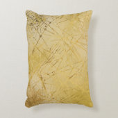 Gold Mustard Yellow Pattern, Modern, Luxury アクセントクッション (正面(垂直))