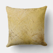Gold Mustard Yellow Pattern, Modern, Luxury クッション (裏面)