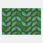 "Gold 'n Leaf" Wrapping Paper Flat Sheet Set of 3 ラッピングペーパーシート (正面)